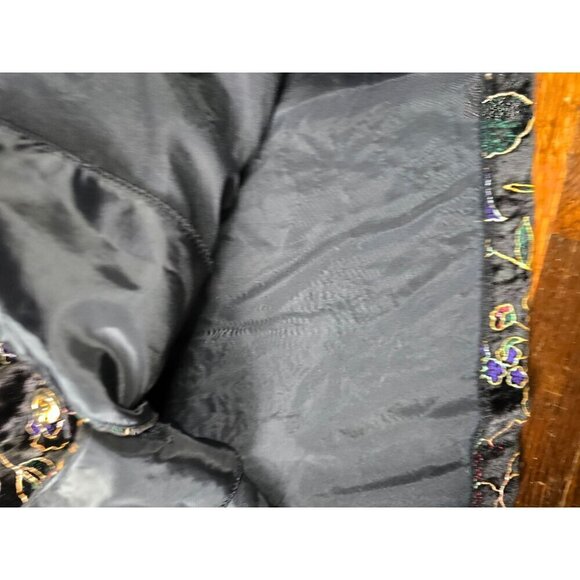 Vintage Velvet Victorian Vampy Floral Jacket - Picture 9 of 11